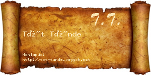 Tót Tünde névjegykártya