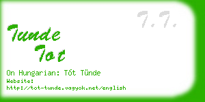 tunde tot business card